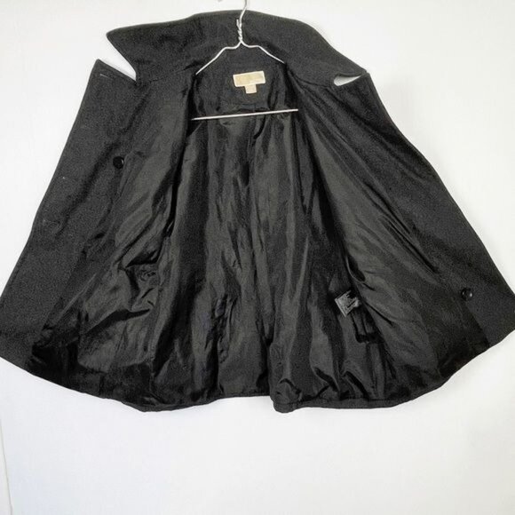 Michael Kors peacoat Charcoal gray double breasted wool blend Coat XLarge - Picture 5 of 7